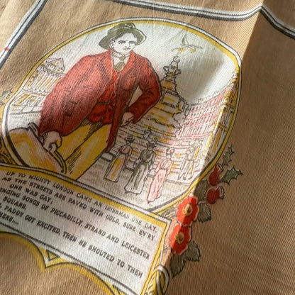WWI “It’s a Long Way to Tipperary” Printed Cotton Souvenir Handkerchief