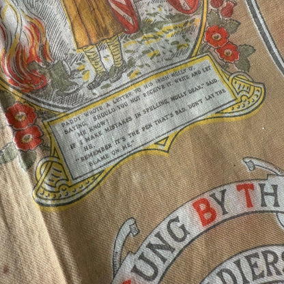 WWI “It’s a Long Way to Tipperary” Printed Cotton Souvenir Handkerchief