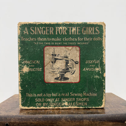Singer Model 20 Childs Miniature Sewing Machine Clamp &amp; Box