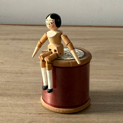 Eric Horne Wooden Doll Collectible England Dated 1995 5.5cm