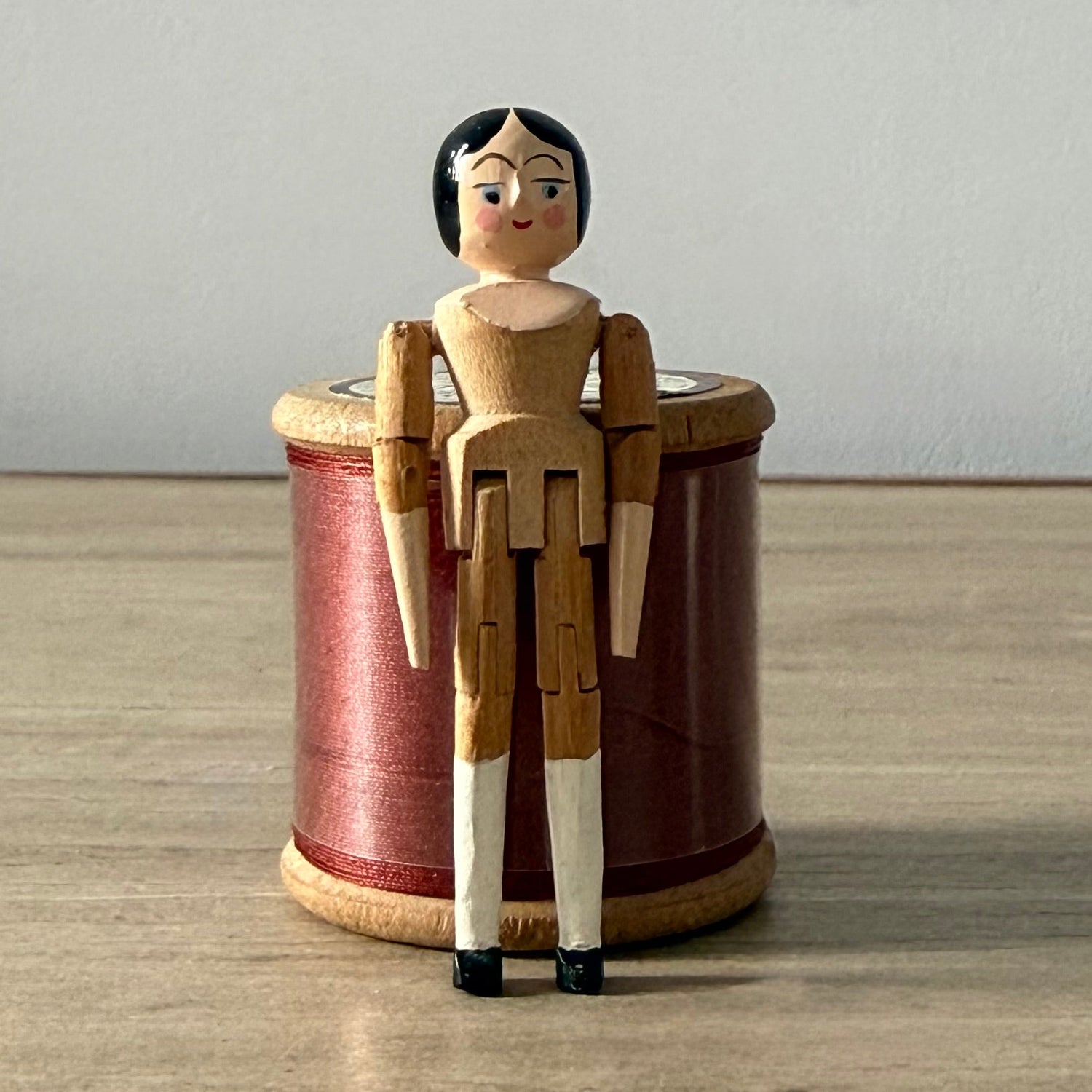 Eric Horne Wooden Doll Collectible England Dated 1995 5.5cm