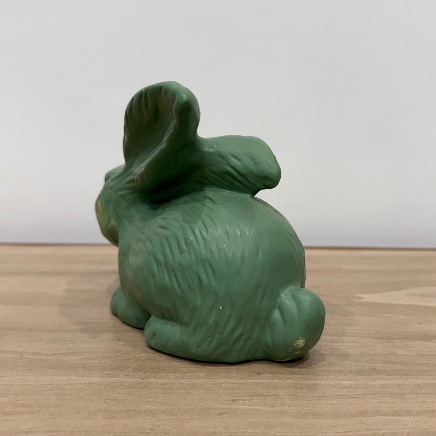 Vintage Green Rabbit Model 337 Matt Staffordshire Pottery Bunny Figure