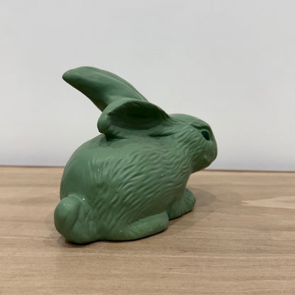 Vintage Green Rabbit Model 337 Matt Staffordshire Pottery Bunny Figure