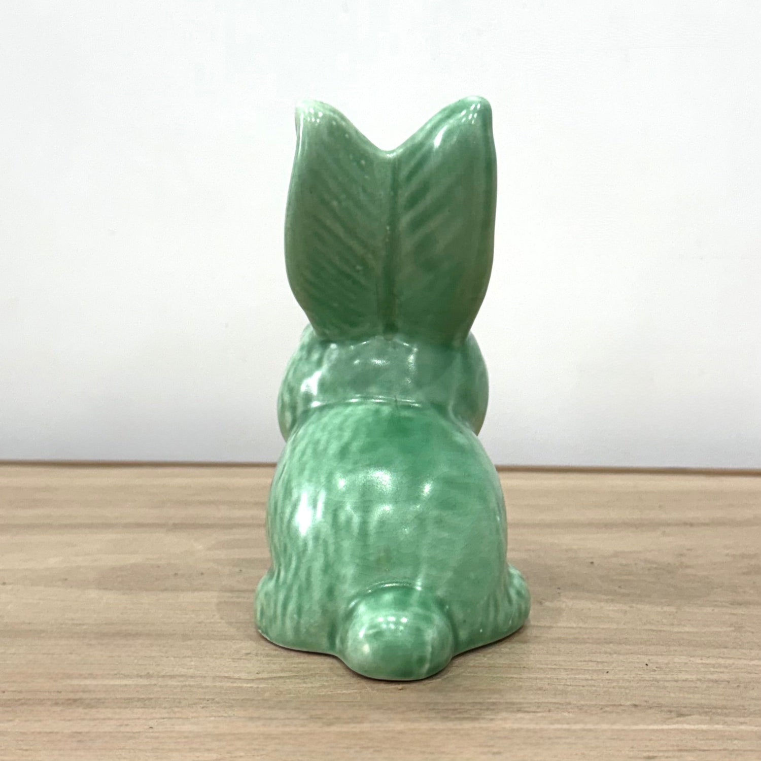 SylvaC 990 Green Rabbit Ornament Vintage Staffordshire Pottery Bunny Figure