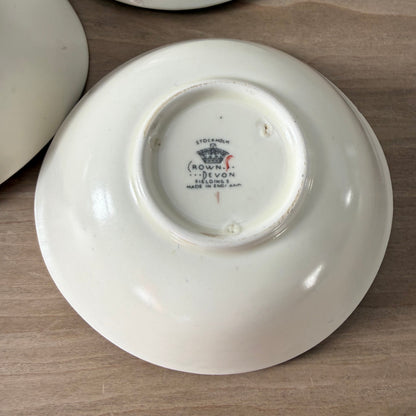 5 Crown Devon Stockholm Leaping Deer Dessert Bowls 1950s