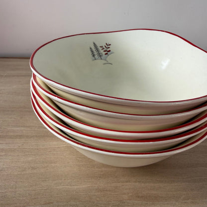 5 Crown Devon Stockholm Leaping Deer Dessert Bowls 1950s