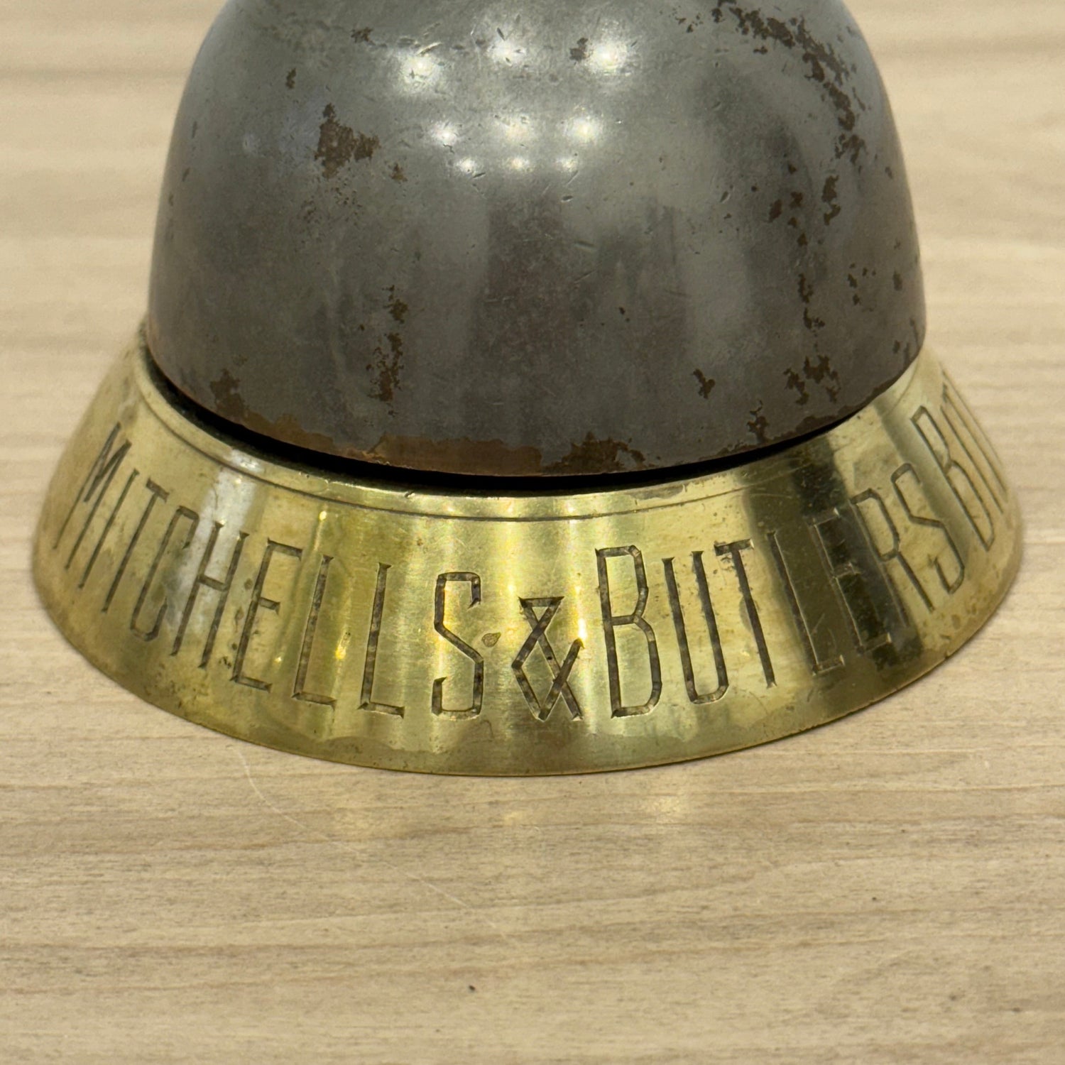 Antique Mitchells &amp; Butlers Brass Counter Bell Breweriana