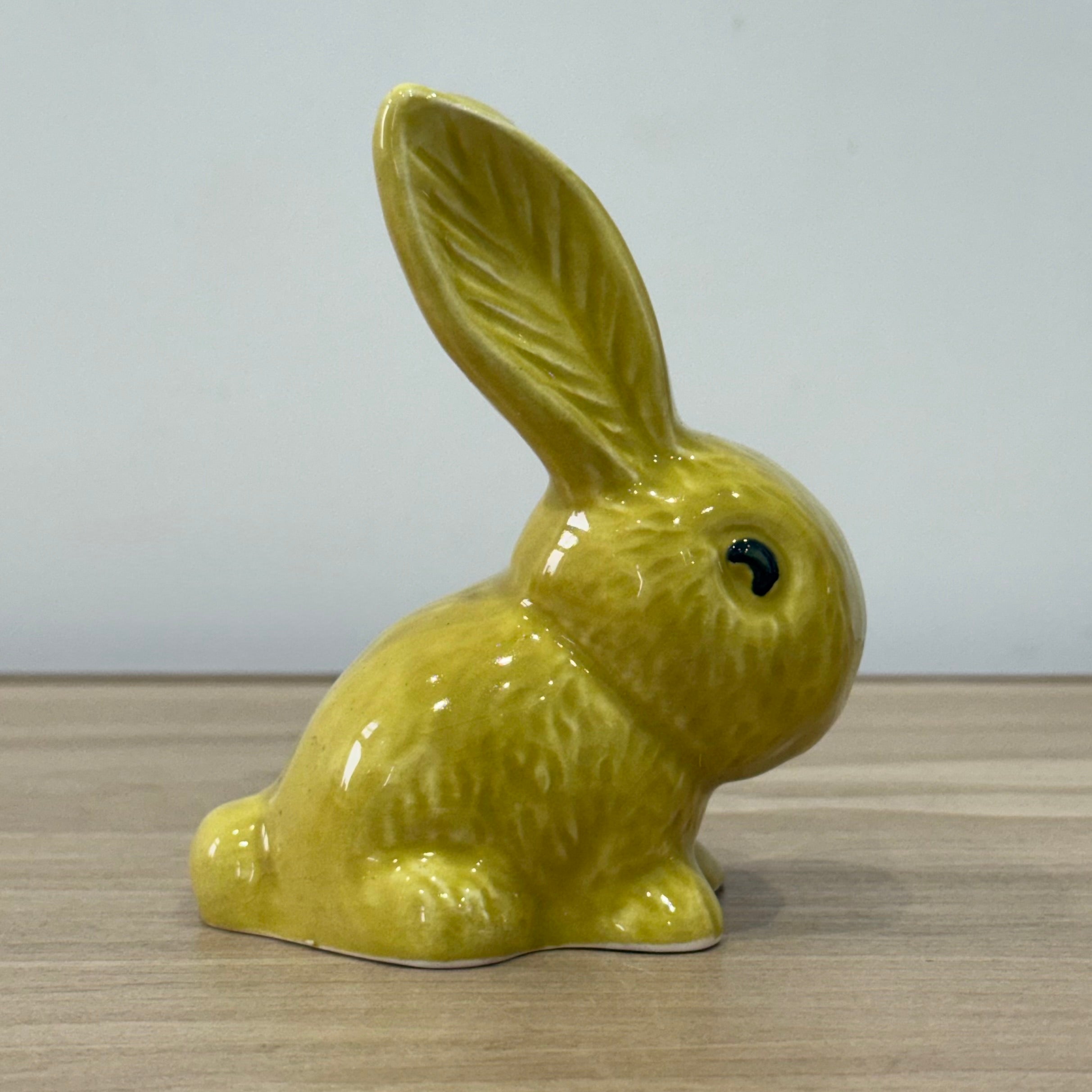 Vintage Sylvac Pottery Rabbit Figurine Model 1067 Yellow Green Glaze England