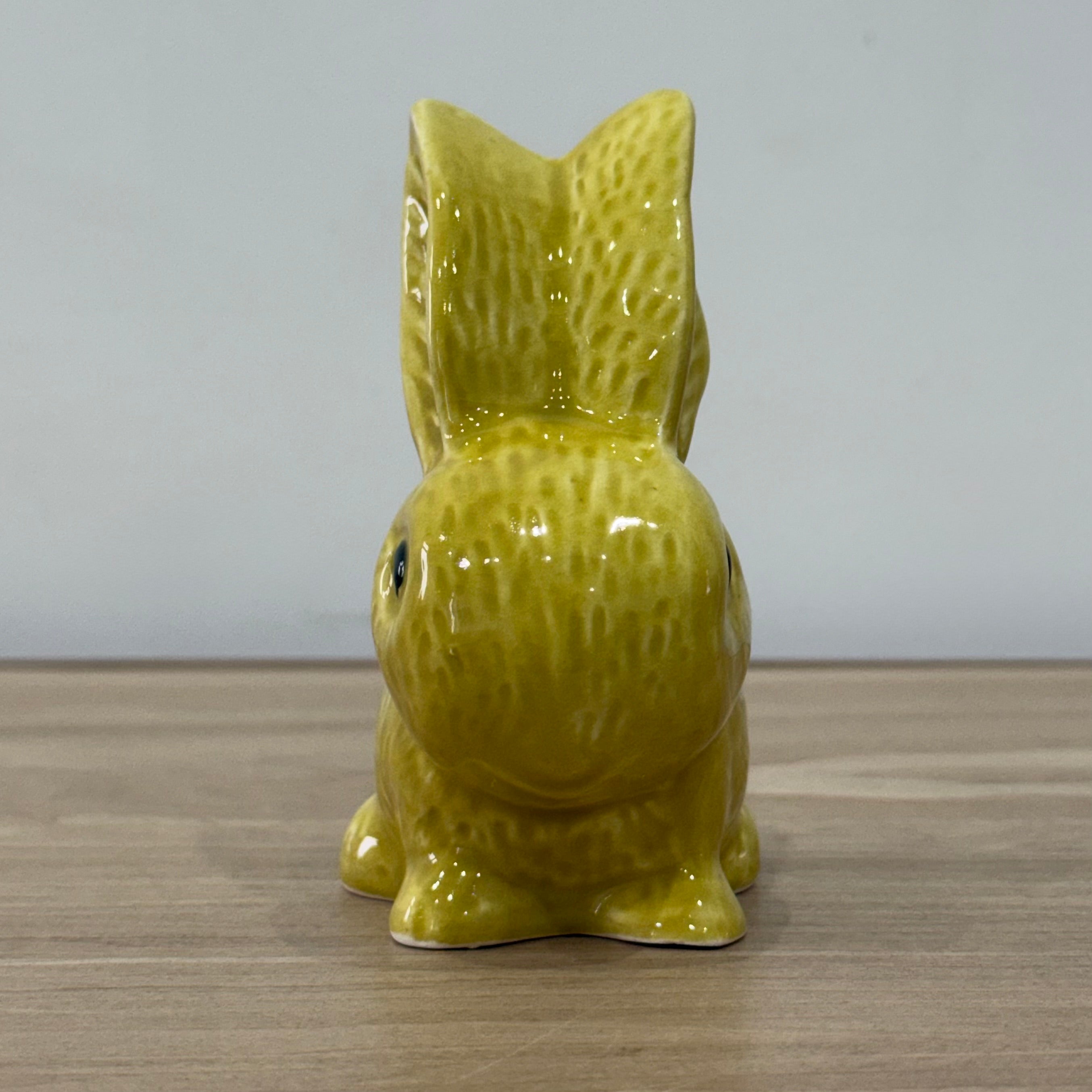 Vintage Sylvac Pottery Rabbit Figurine Model 1067 Yellow Green Glaze England