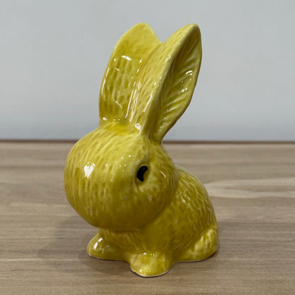 Vintage Sylvac Pottery Rabbit Figurine Model 1067 Yellow Green Glaze England