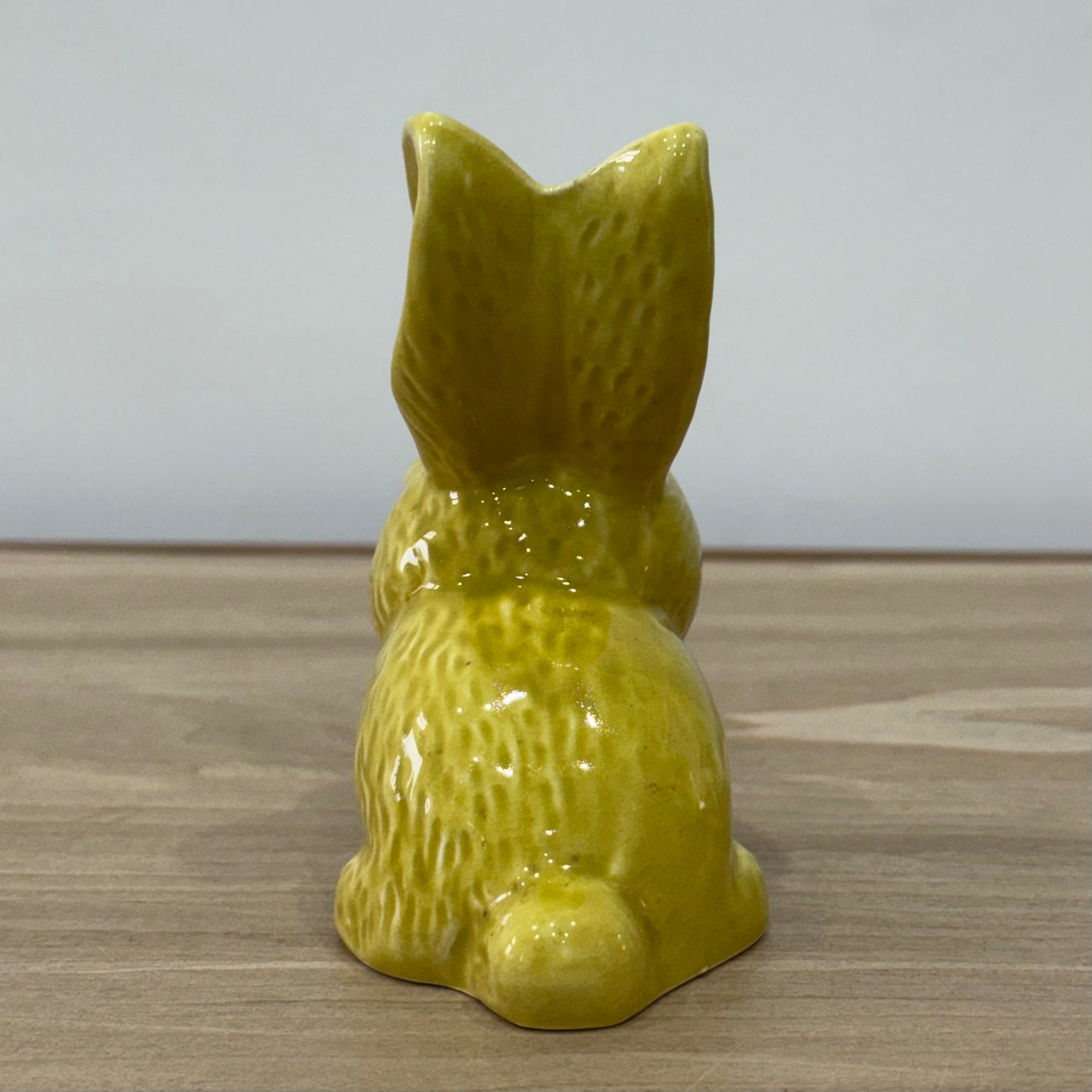 Vintage Sylvac Pottery Rabbit Figurine Model 1067 Yellow Green Glaze England
