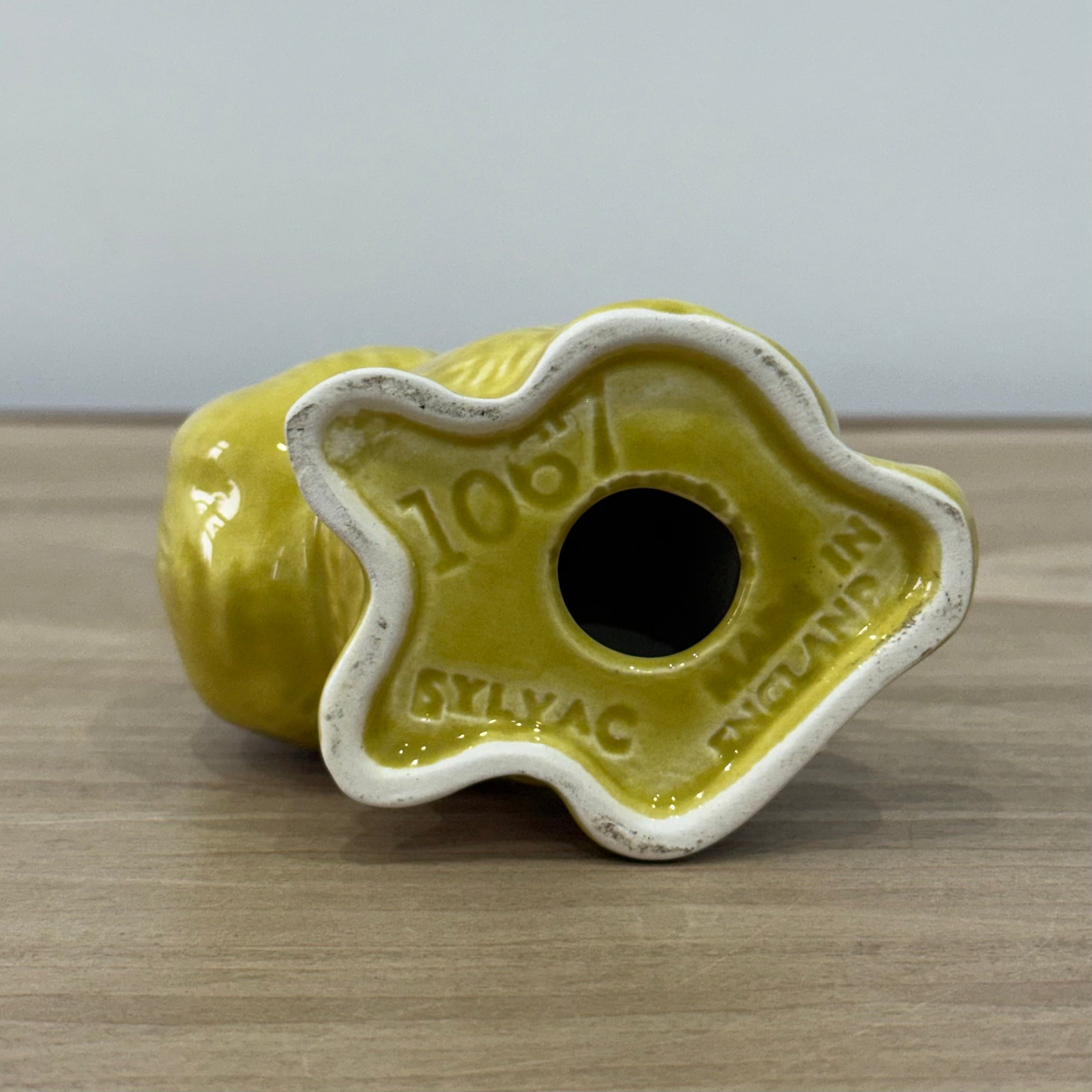 Vintage Sylvac Pottery Rabbit Figurine Model 1067 Yellow Green Glaze England