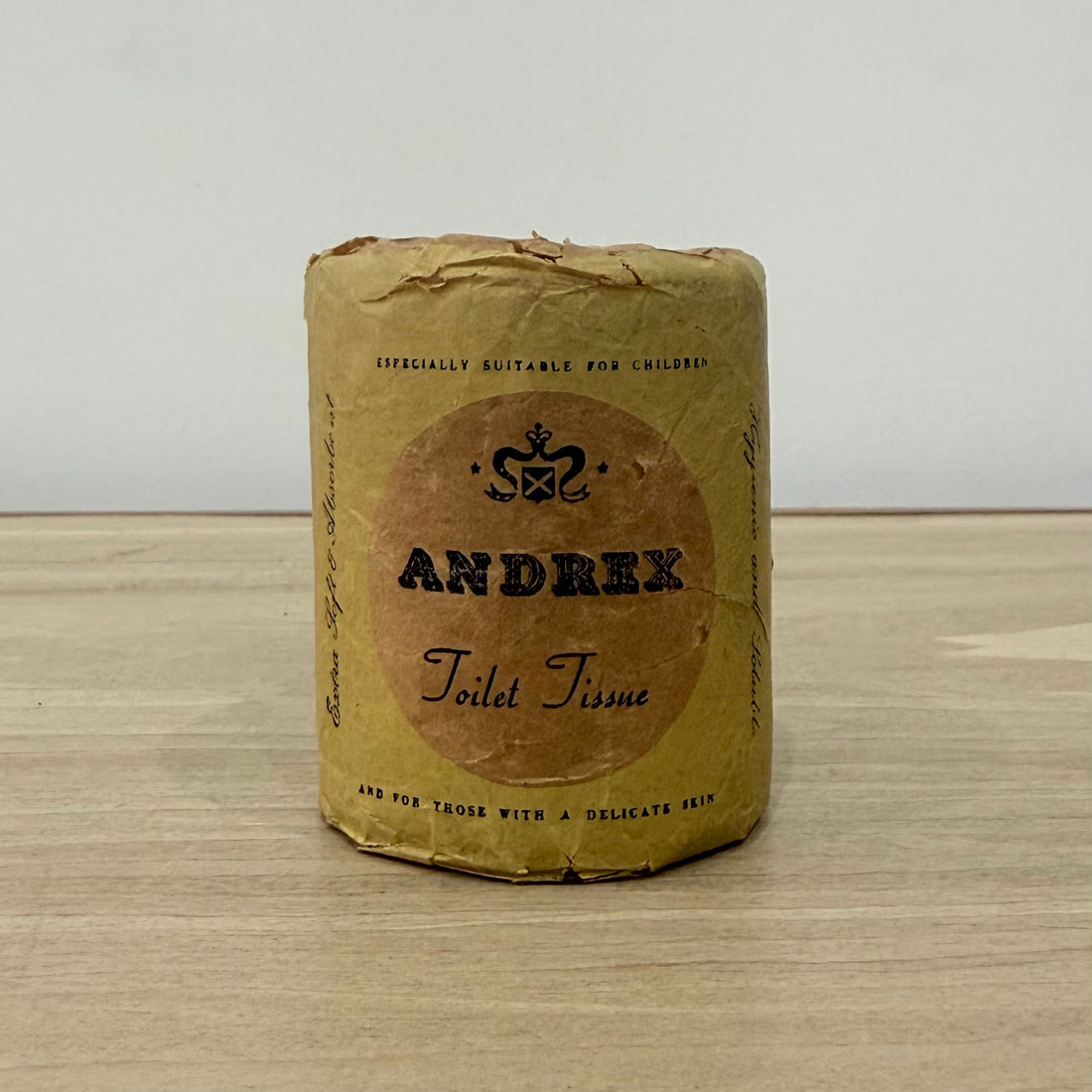 Vintage ANDREX Toilet Tissue Roll in Original Paper Wrapper British Made