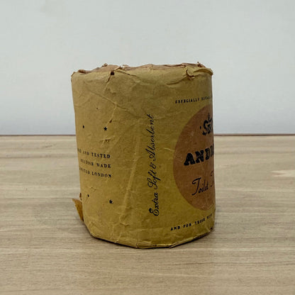 Vintage ANDREX Toilet Tissue Roll in Original Paper Wrapper British Made