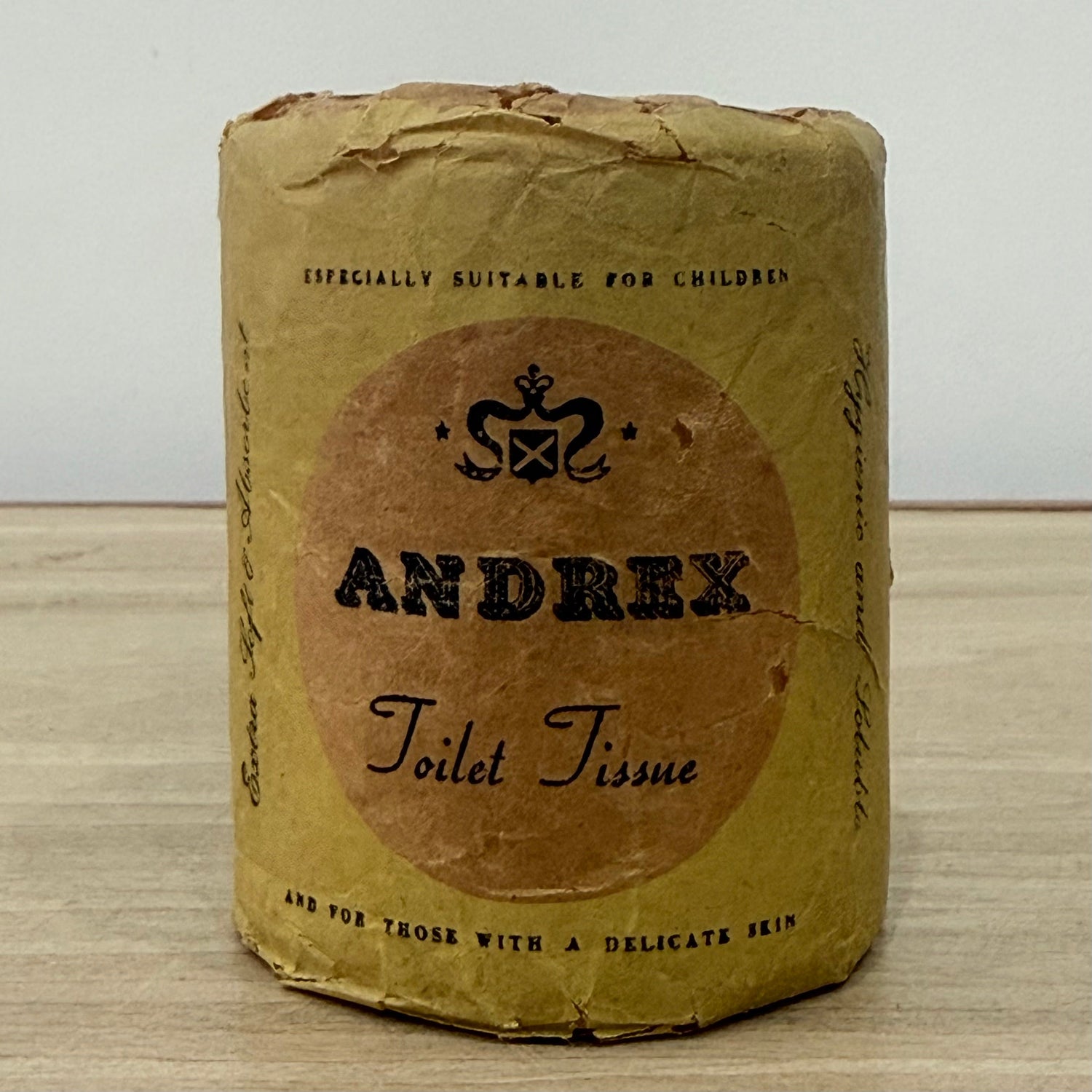 Vintage ANDREX Toilet Tissue Roll in Original Paper Wrapper British Made