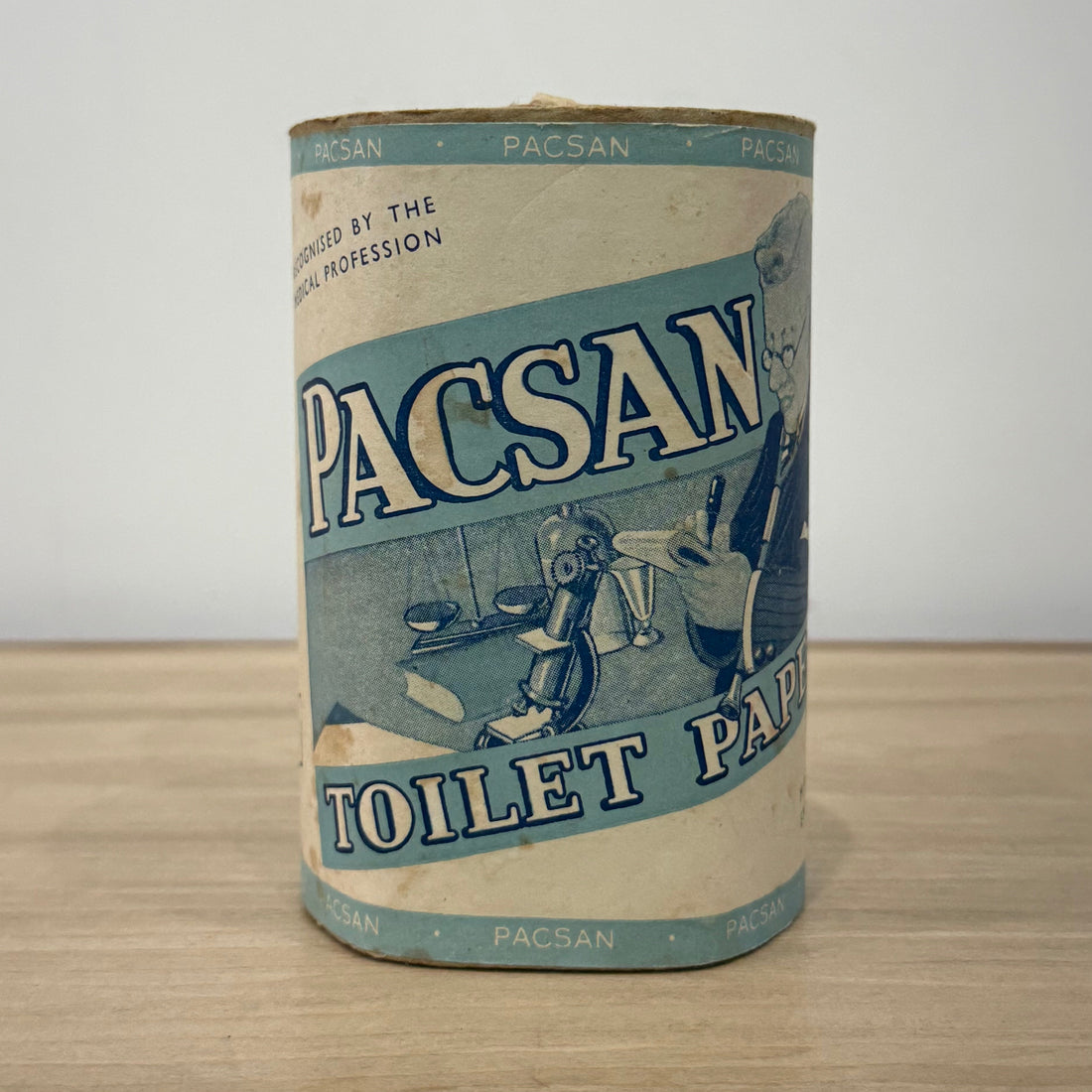 Vintage PACSAN Toilet Paper Roll Medical Advertising Made in England