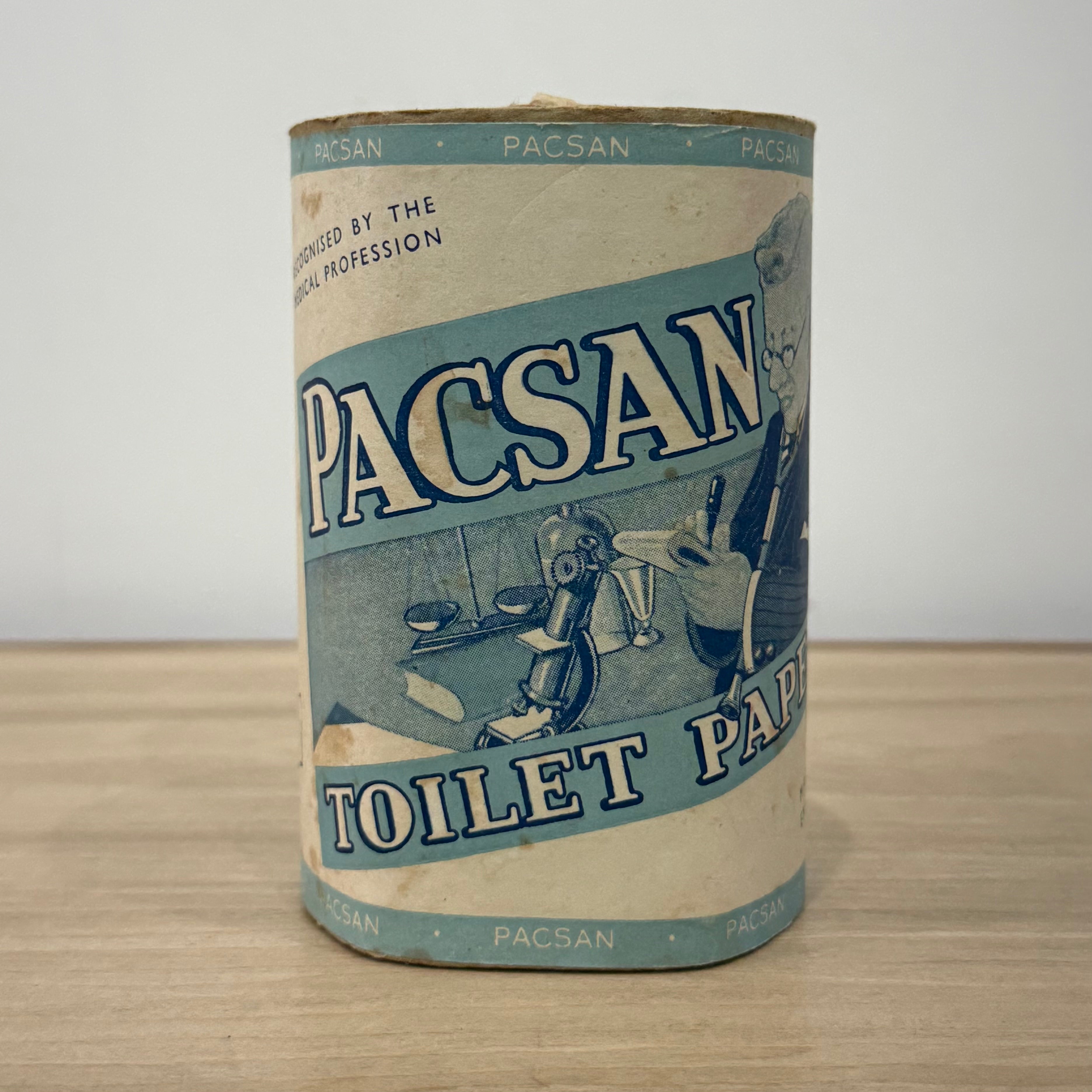 Vintage PACSAN Toilet Paper Roll Medical Advertising Made in England