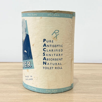 Vintage PACSAN Toilet Paper Roll Medical Advertising Made in England