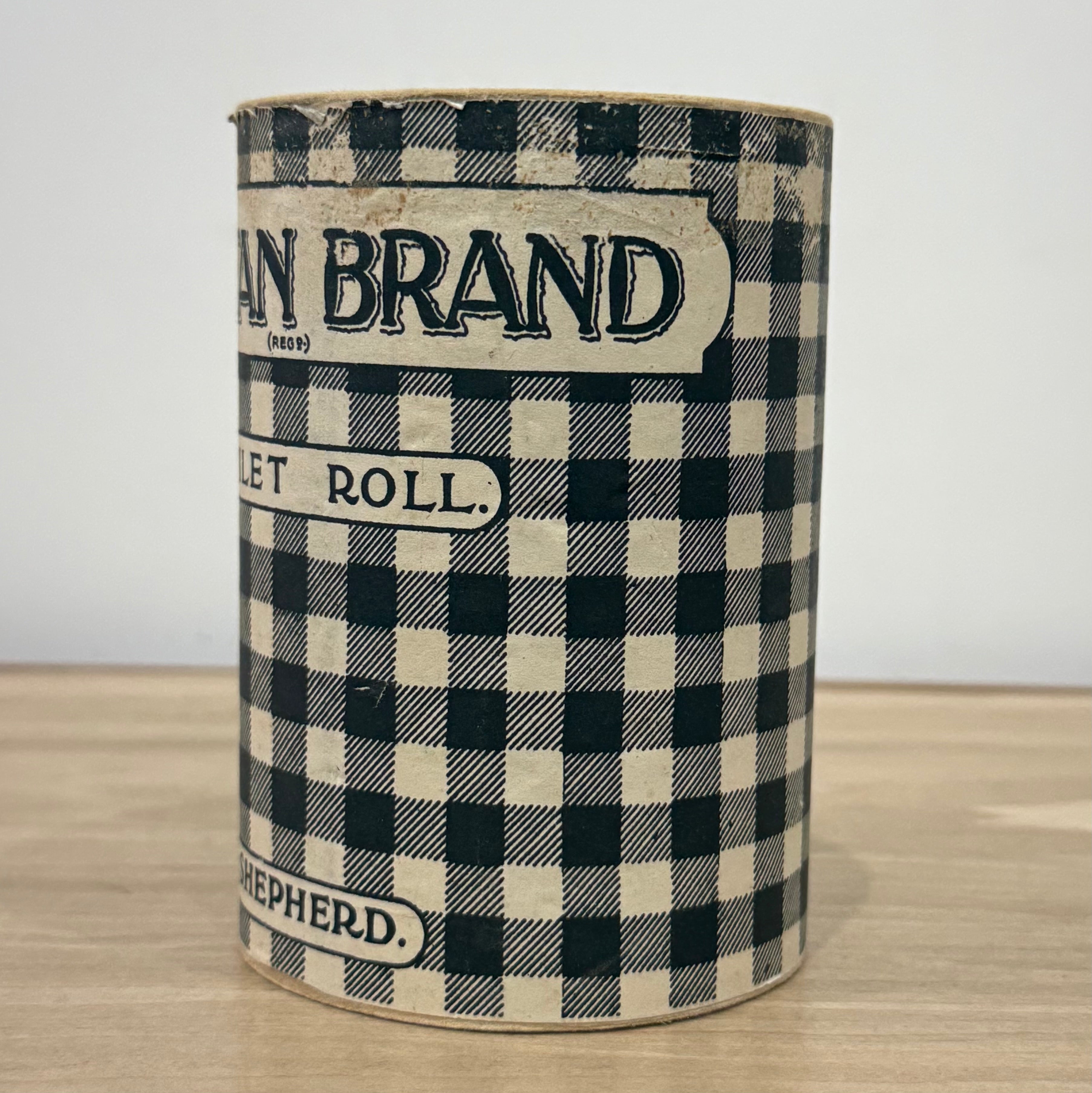 Vintage Tartan Brand Toilet Roll Shepherd Scottish Advertising Wrapper