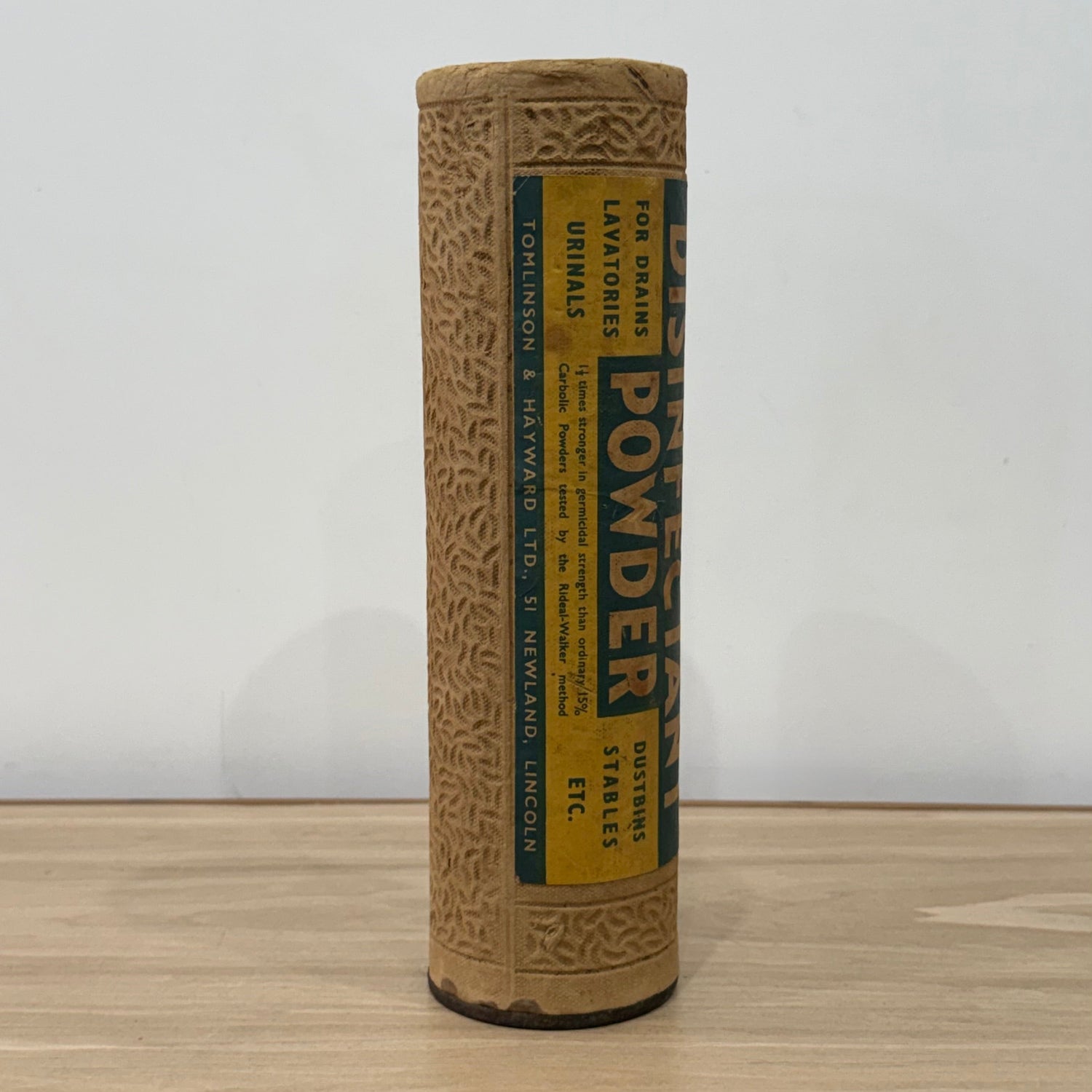 Vintage Disinfectant Powder Shaker Tomlinson &amp; Hayward Lincoln