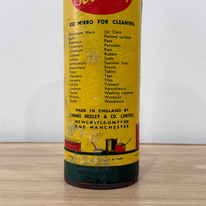 Vintage Mirro “Can’t Scratch” Cleanser Tin Thomas Hedley Newcastle