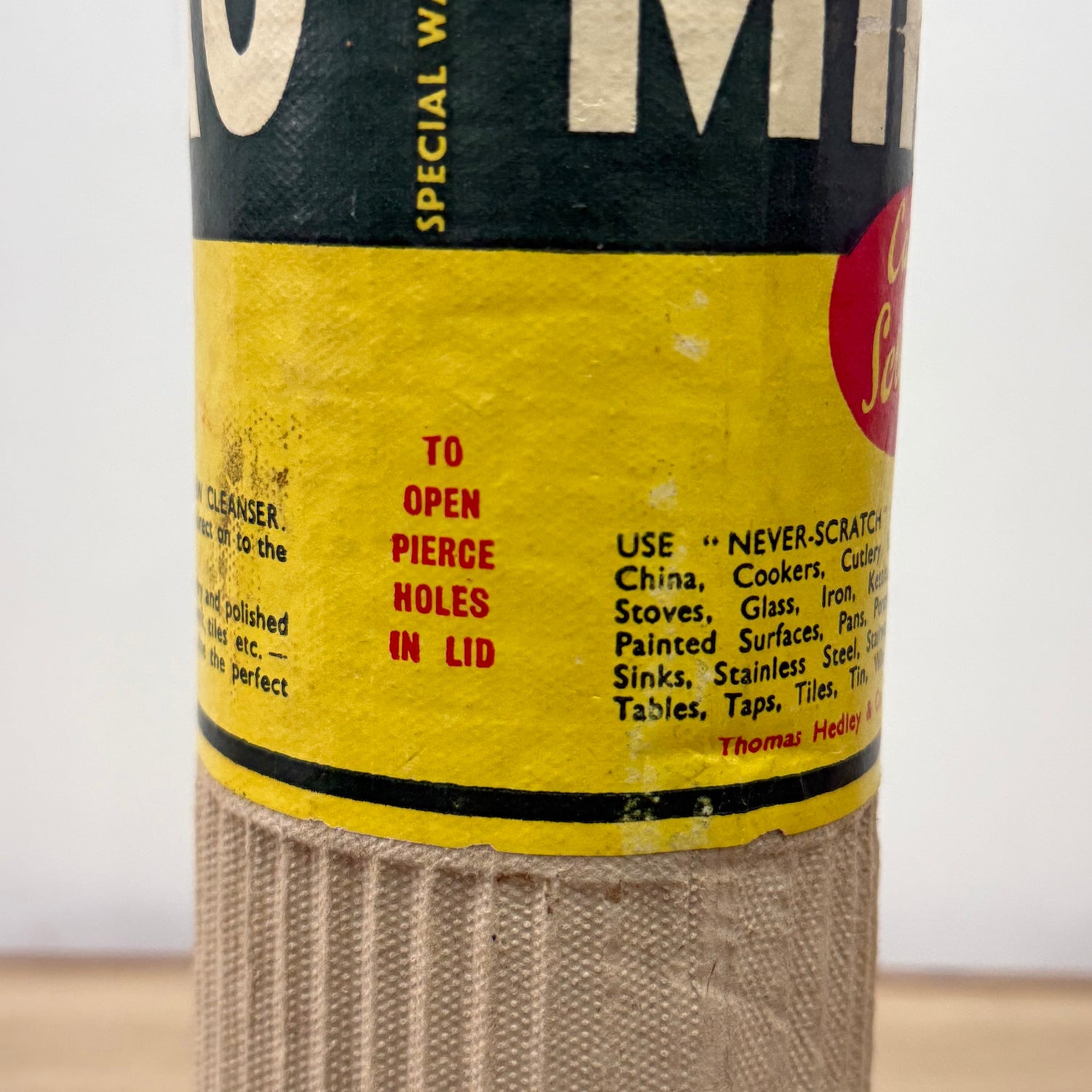 WWII Vintage Mirro Cleanser Special Wartime Canister