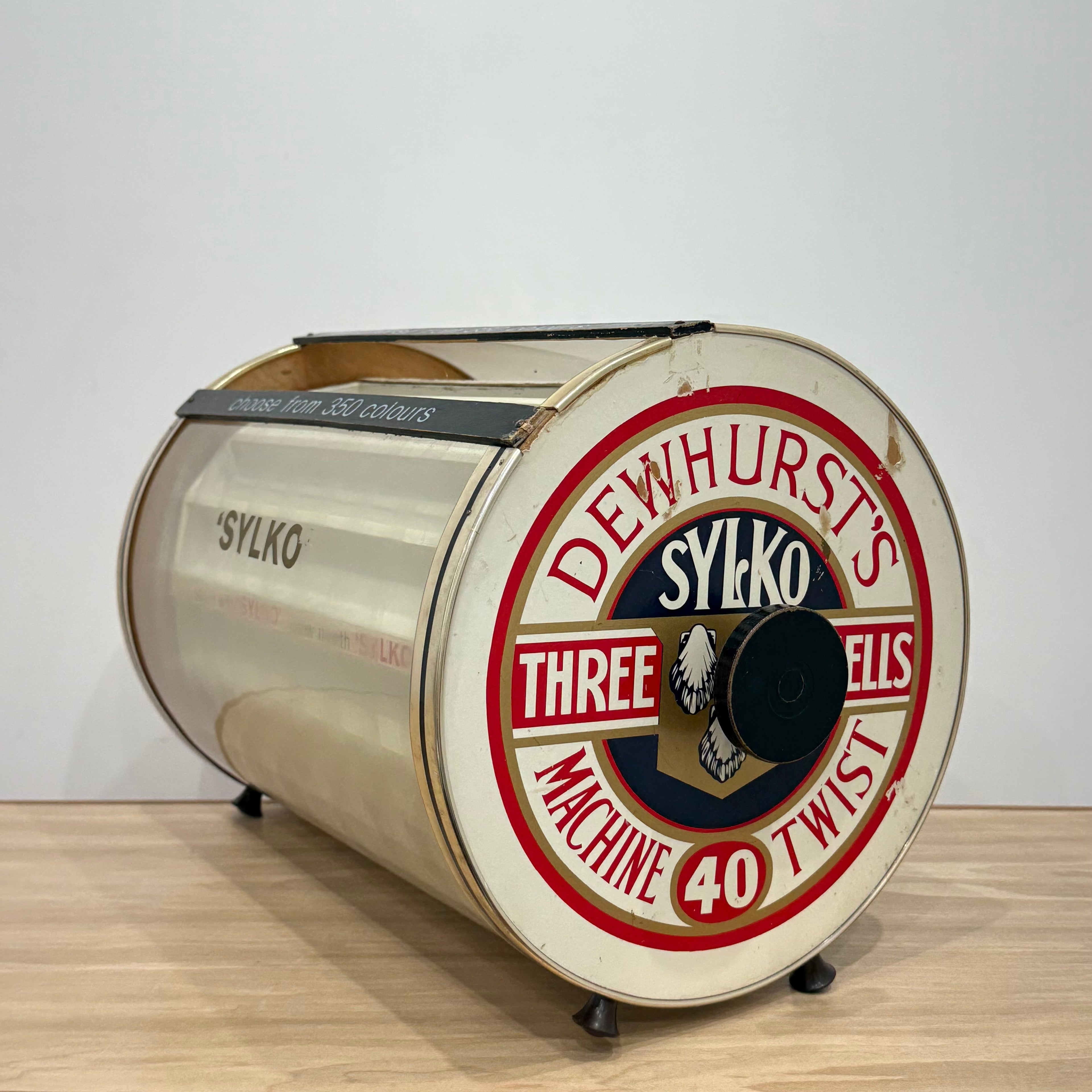 Vintage Dewhurst’s Sylko Rotating Thread Shop Display Carousel 350 Colours
