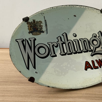Vintage Worthington Always Beer Advertising Glass Pub Display Sign