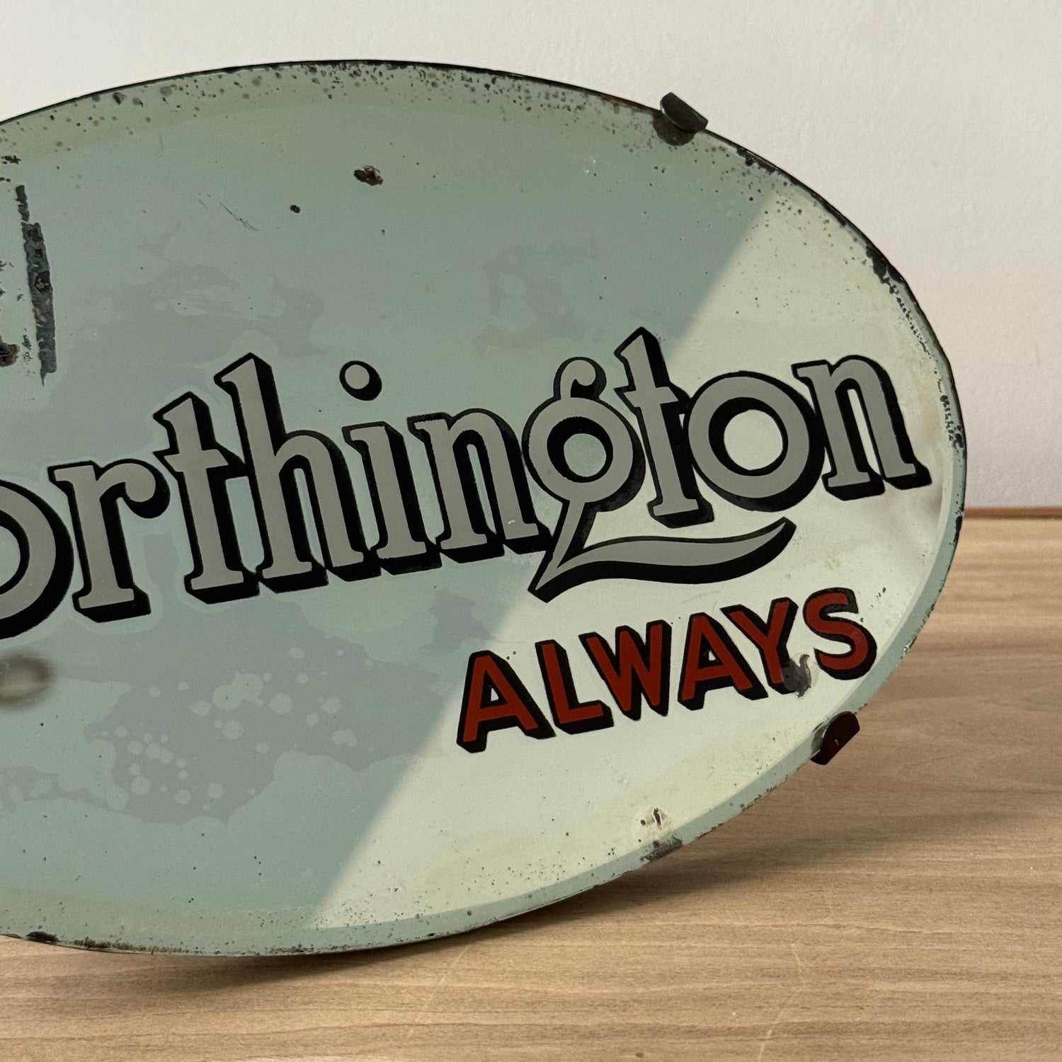 Vintage Worthington Always Beer Advertising Glass Pub Display Sign
