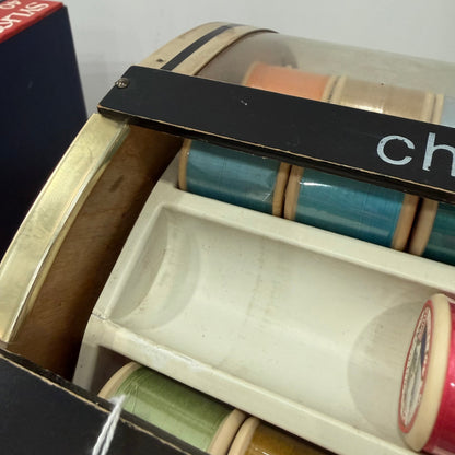 Vintage Dewhurst’s Sylko Rotating Thread Shop Display Carousel 350 Colours