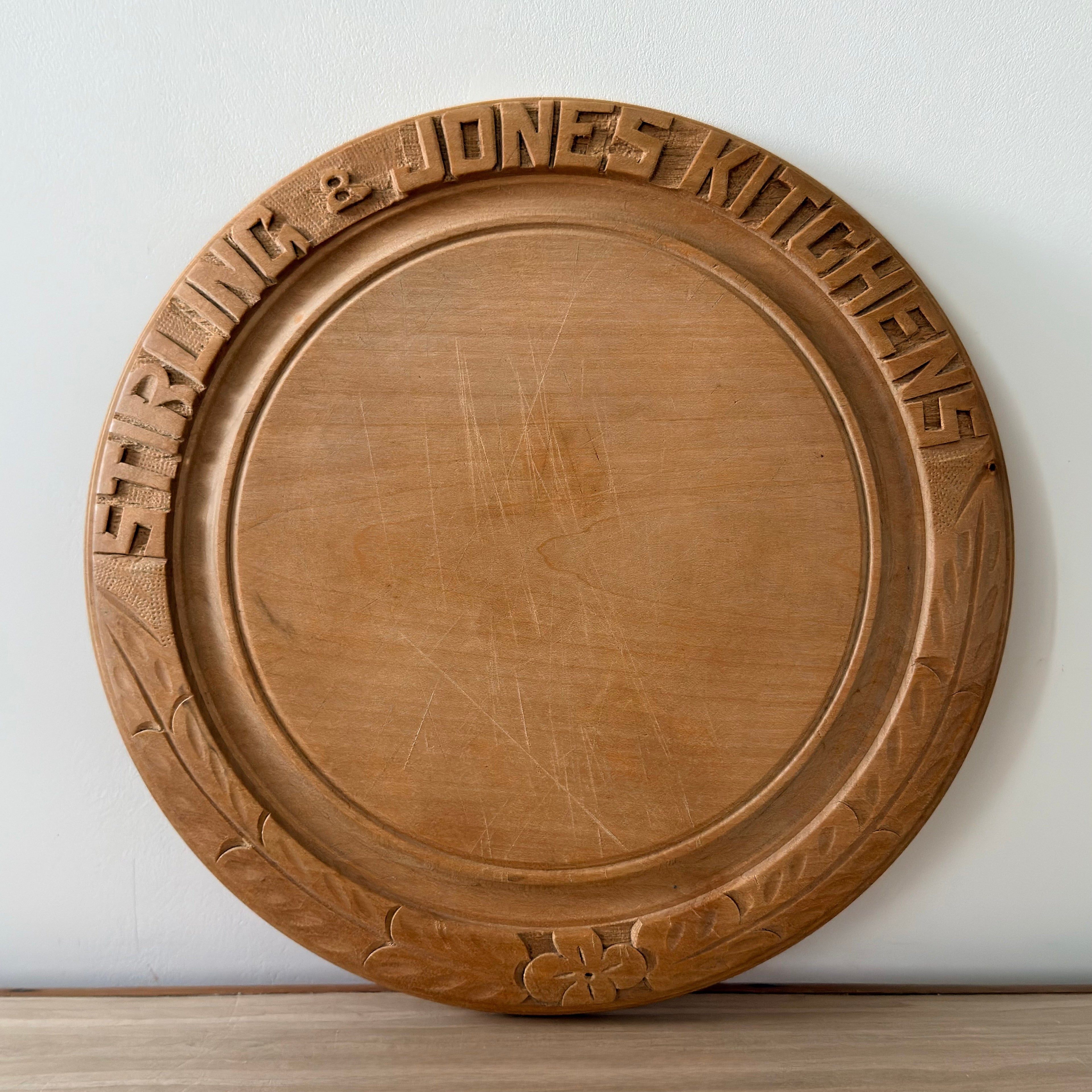 Vintage Stirling &amp; Jones Kitchens Breadboard Bramhall Sheffield 30cm