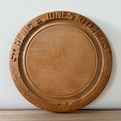 Vintage Stirling &amp; Jones Kitchens Breadboard Bramhall Sheffield 30cm