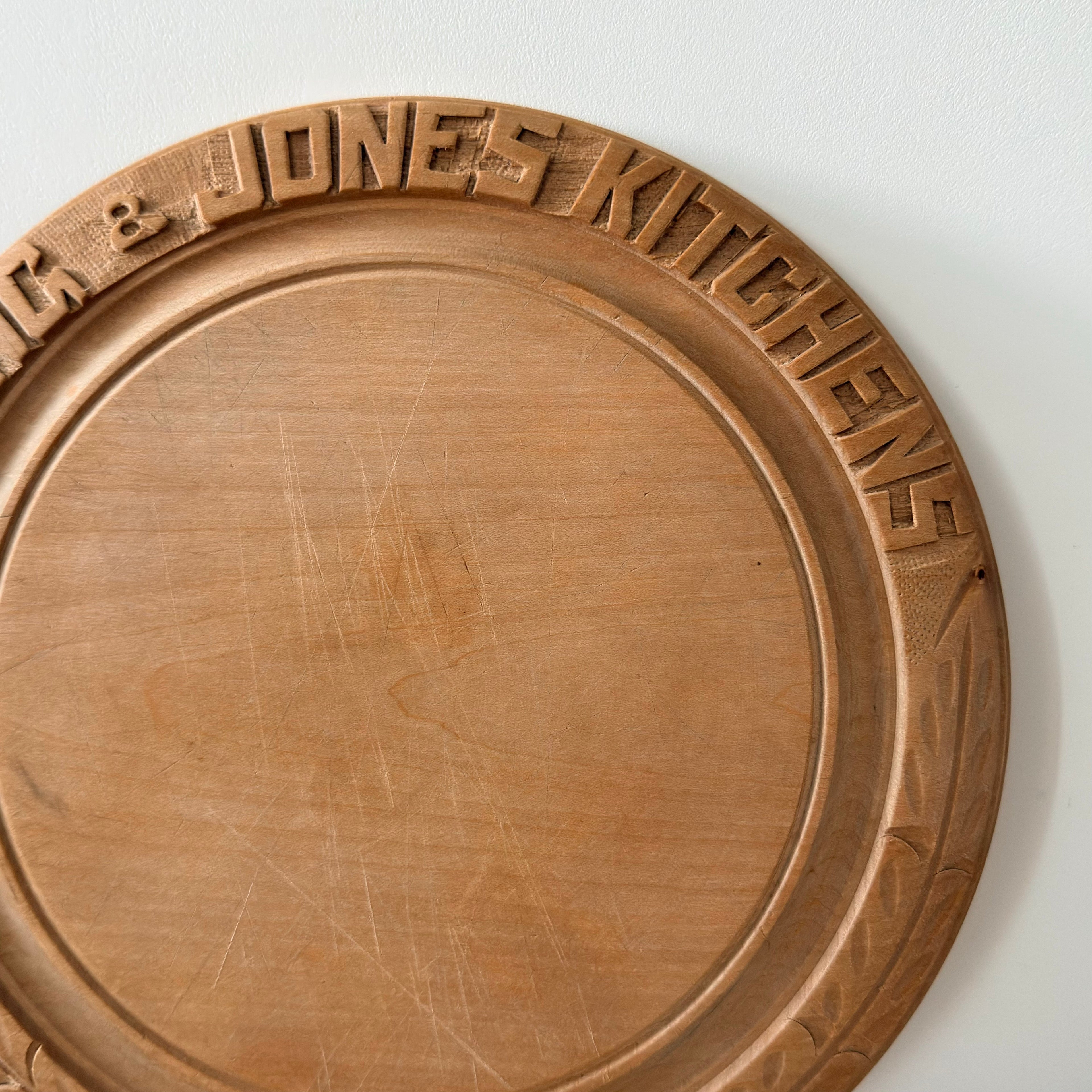 Vintage Stirling &amp; Jones Kitchens Breadboard Bramhall Sheffield 30cm
