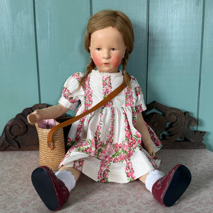 Vintage Käthe Kruse Doll 1779 Plastic Head Cloth Body 50cm