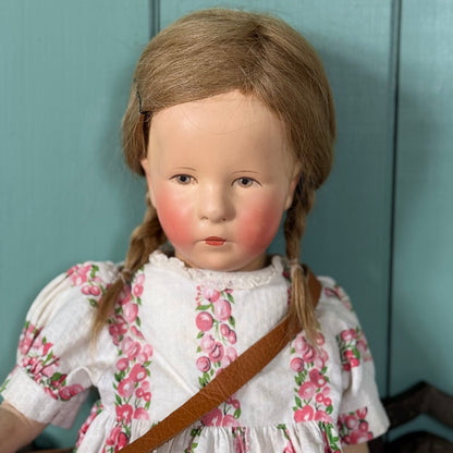 Vintage Käthe Kruse Doll 1779 Plastic Head Cloth Body 50cm