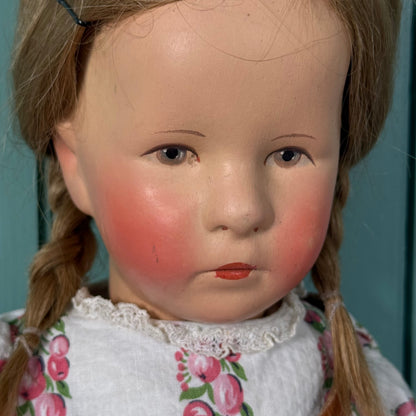 Vintage Käthe Kruse Doll 1779 Plastic Head Cloth Body 50cm