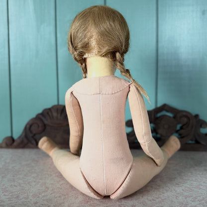 Vintage Käthe Kruse Doll 1779 Plastic Head Cloth Body 50cm