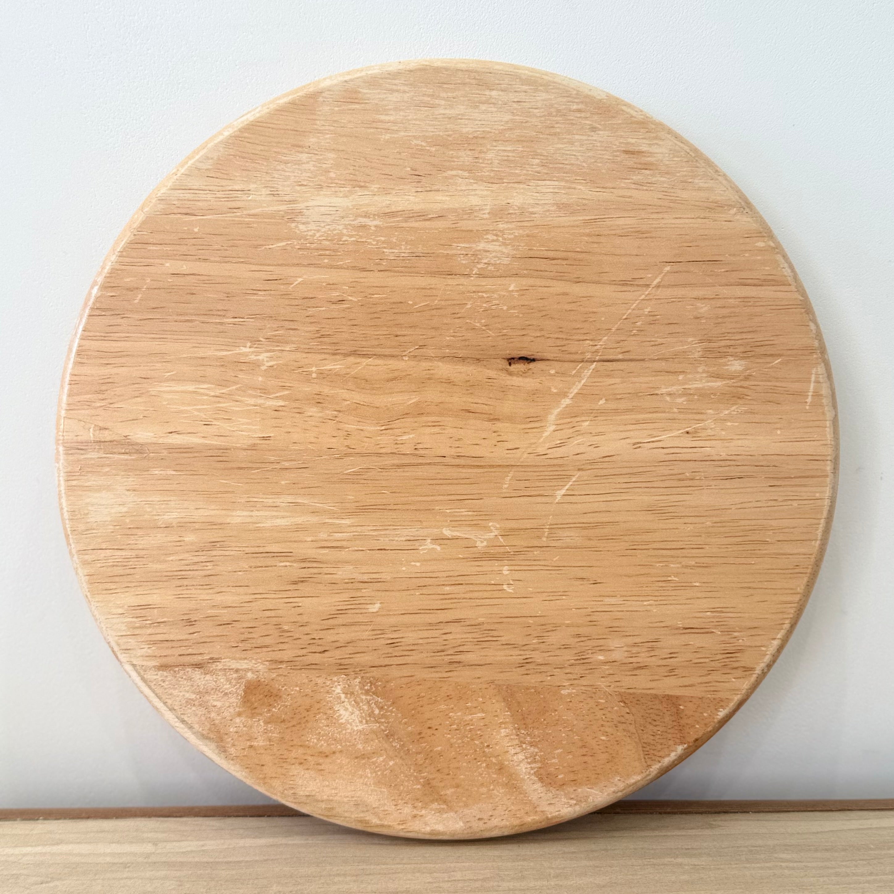 Vintage Carved Wooden Cheese Board “Cheese” Round Serving Board 25cm