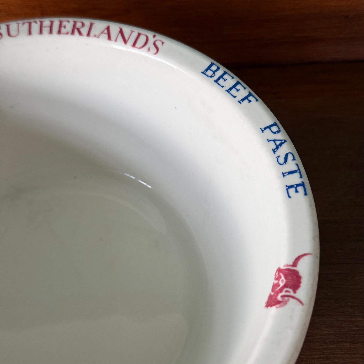 Vintage Hudson &amp; Middleton Sutherland’s Beef Paste Advertising Bowl