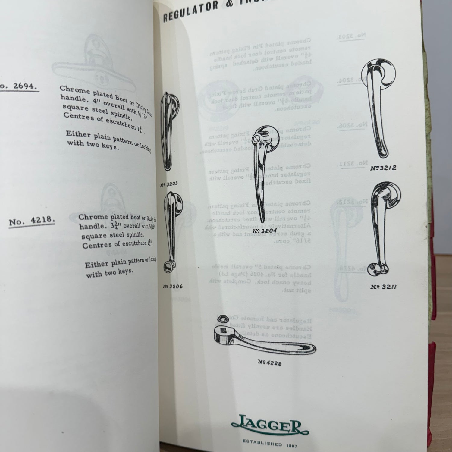 Albert Jagger Vehicle Body Fittings Catalogue 1973 Commercial Parts