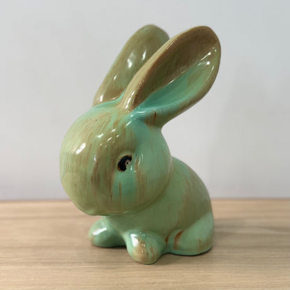 Extra Large Vintage Green Pottery Rabbit Denby SylvaC Style Mid Century