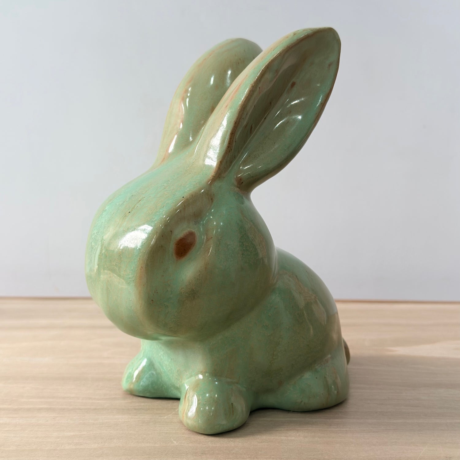 Vintage Green Rabbit Denby SylvaC Style Mid Century Ornament 17cm
