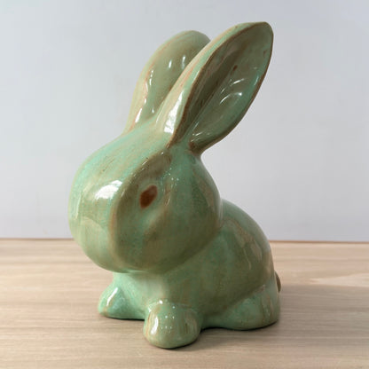 Vintage Green Rabbit Denby SylvaC Style Mid Century Ornament 17cm