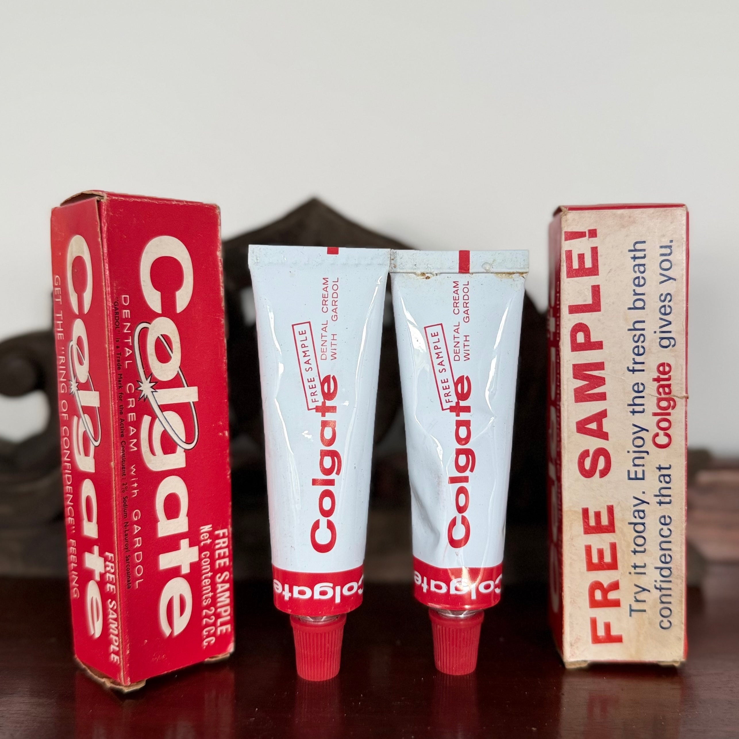 Vintage Dental Advertising Lot Colgate Gibbs False Teeth Toothbrush