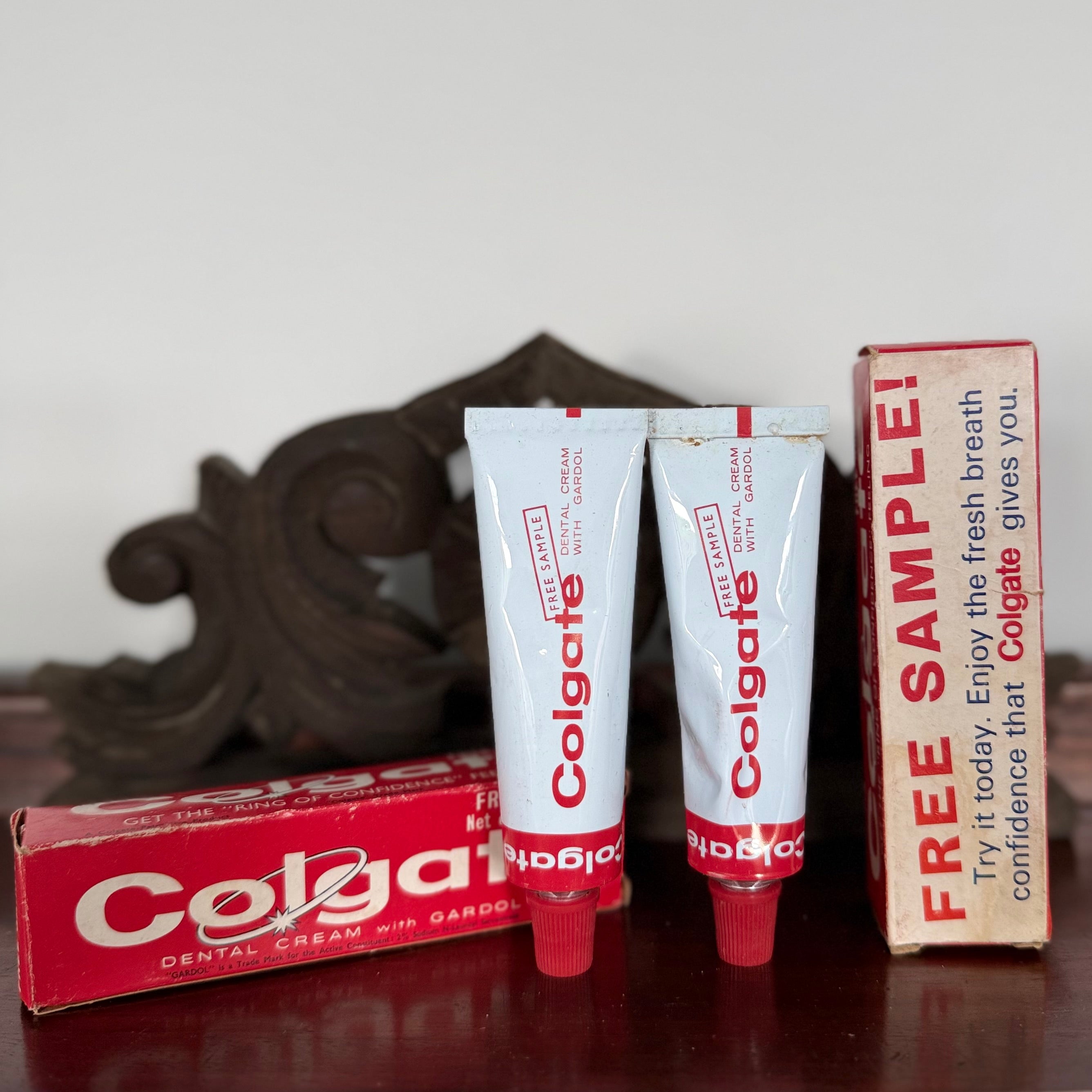 Vintage Dental Advertising Lot Colgate Gibbs False Teeth Toothbrush