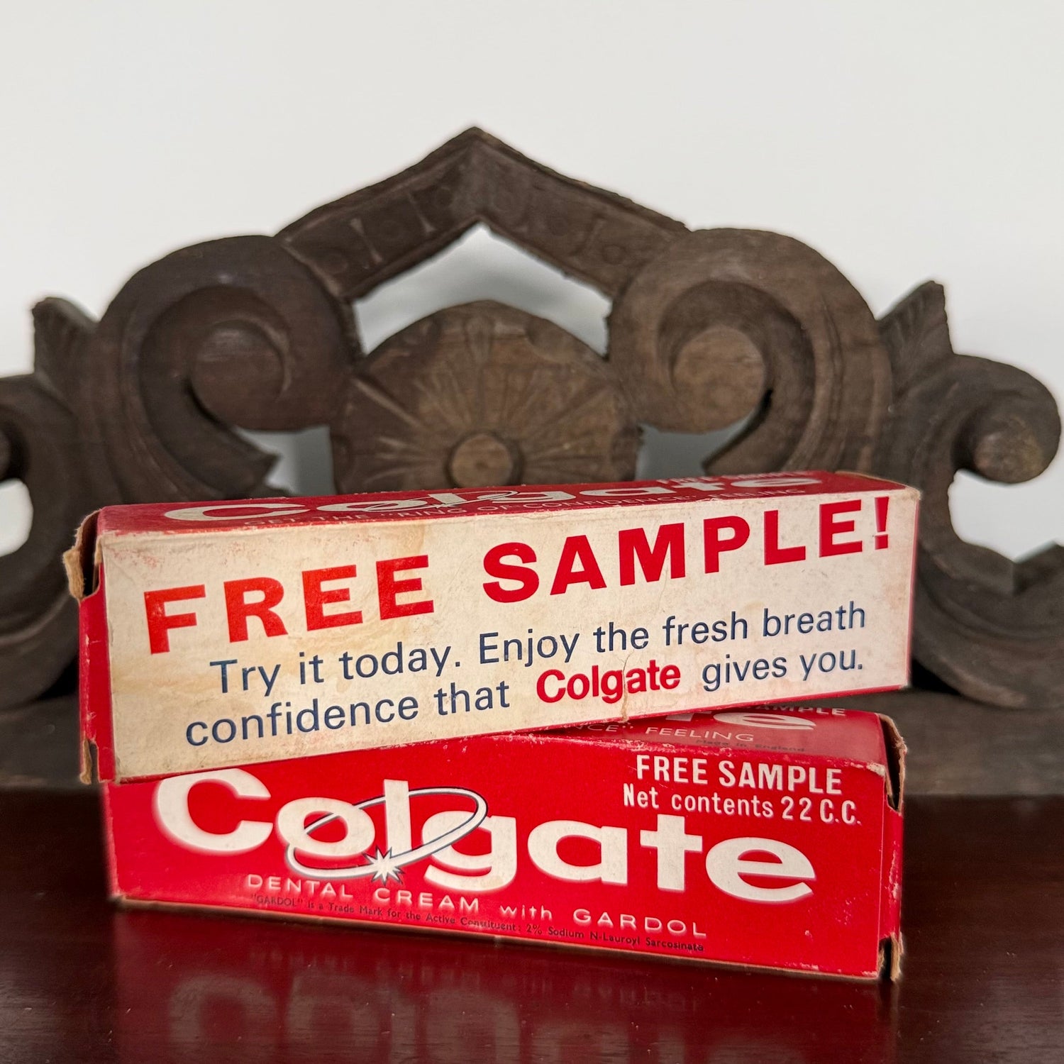 Vintage Dental Advertising Lot Colgate Gibbs False Teeth Toothbrush