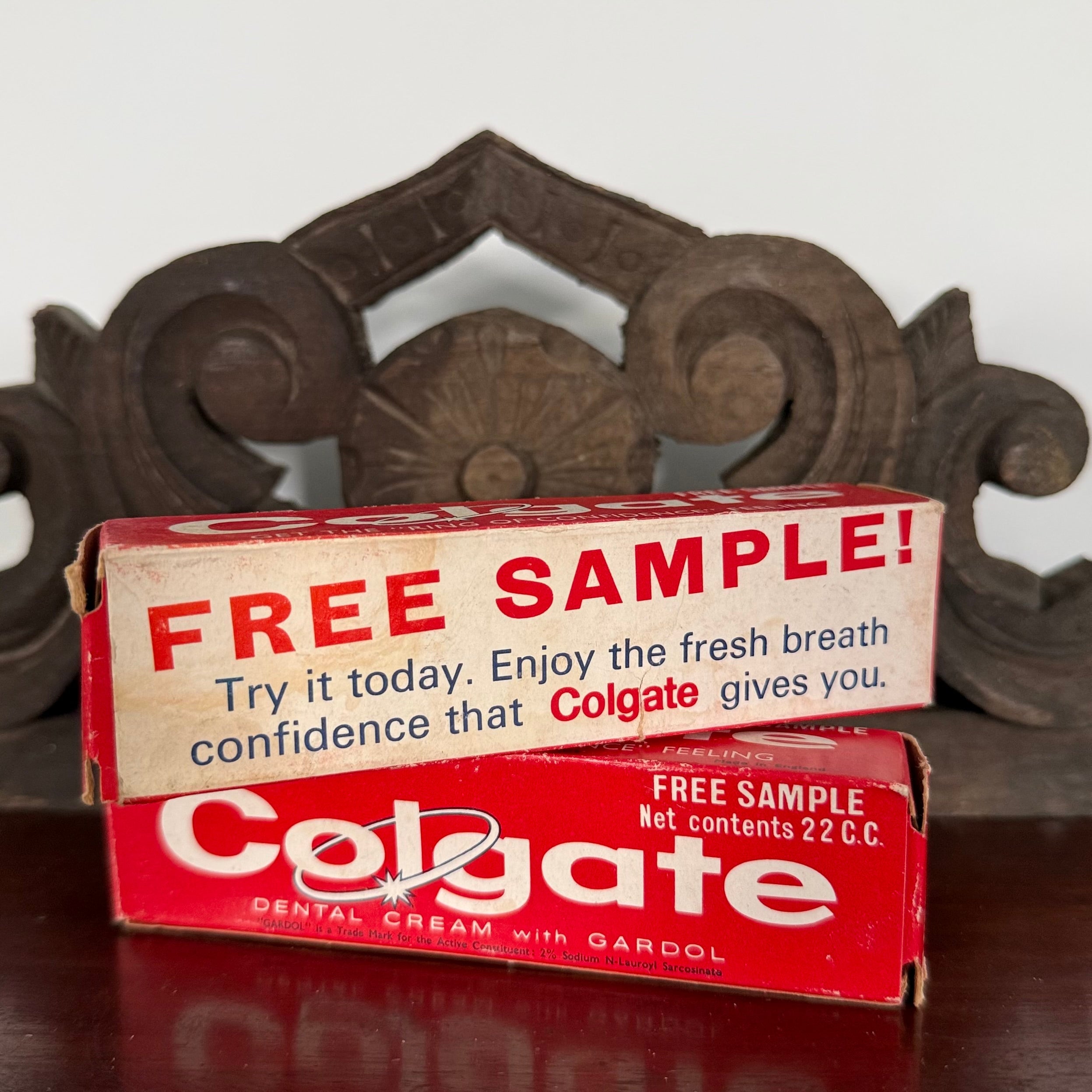 Vintage Dental Advertising Lot Colgate Gibbs False Teeth Toothbrush