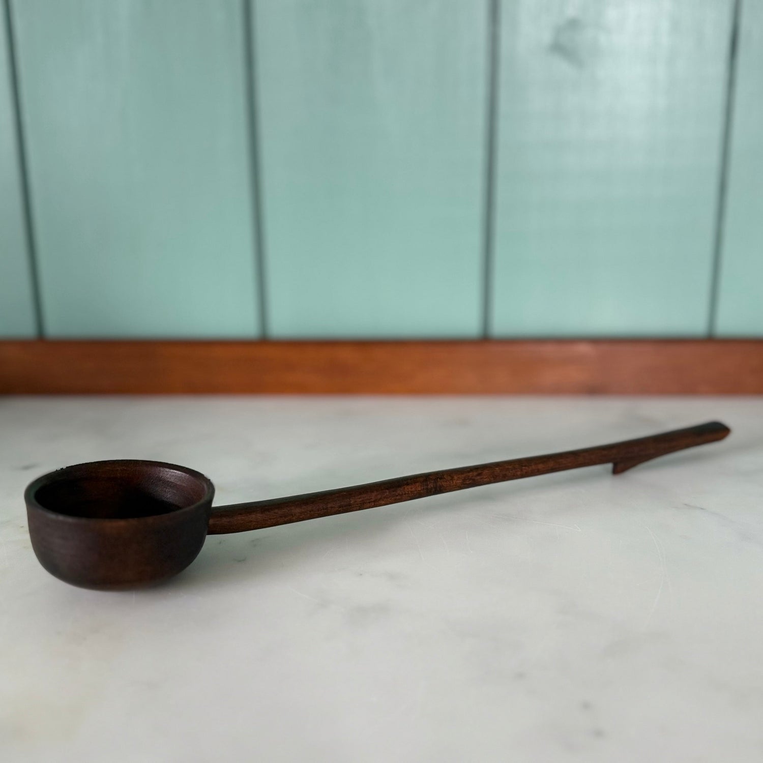 Antique Welsh Cawl Spoon Treen Wooden Ladle