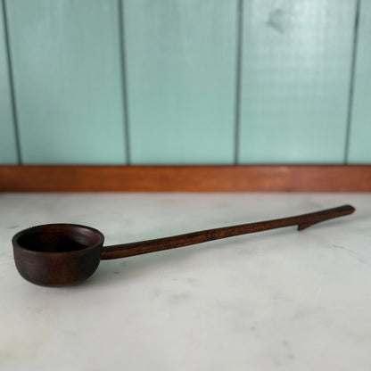 Antique Welsh Cawl Spoon Treen Wooden Ladle