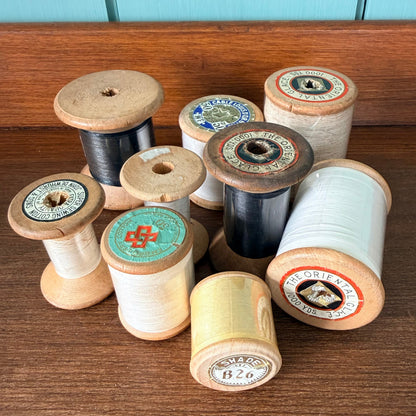 Vintage Singer Wooden Cotton Reels Job Lot Haberdashery Display